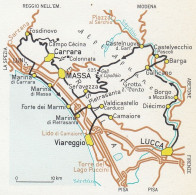 Garfagnana, Alpi Apuane, Versilia, Itinerari, Mappa Epoca, Vintage Map - Cartes Géographiques