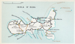 Isola D'Elba, Mappa Epoca, Vintage Map - Geographical Maps