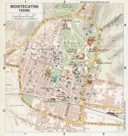 Montecatini Terme, Pianta Della Città, Mappa Epoca, Vintage Map - Mapas Geográficas