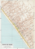 Forte Dei Marmi, Pianta Della Città, Mappa Epoca, Vintage Map - Carte Geographique