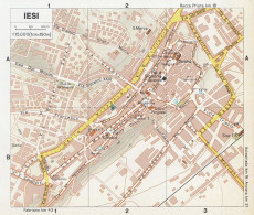 Jesi, Pianta Della Città, Mappa Epoca, Vintage Map - Cartes Géographiques