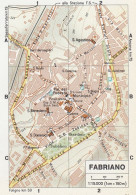 Fabriano, Pianta Della Città, Mappa Epoca, Vintage Map - Geographical Maps