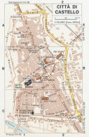 Città Di Castello, Pianta Della Città, Mappa Epoca, Vintage Map - Geographische Kaarten