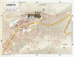 Loreto, Pianta Della Città, Mappa Epoca, Vintage Map - Geographische Kaarten