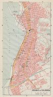 Reggio Di Calabria, Pianta Della Città, Mappa Epoca, Vintage Map - Carte Geographique