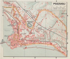 Pozzuoli, Pianta Della Città, Mappa Epoca, Vintage Map - Carte Geographique