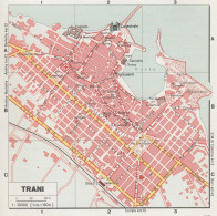 C3846 Trani, Pianta Della Città, Mappa Epoca, Vintage Map - Geographische Kaarten