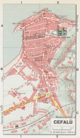 Cefalù, Pianta Della Città, Mappa Epoca, Vintage Map - Geographical Maps