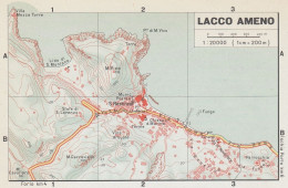 Lacco Ameno, Pianta Della Città, Mappa Epoca, Vintage Map - Mapas Geográficas