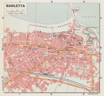 Barletta, Pianta Della Città, Mappa Epoca, Vintage Map - Cartes Géographiques
