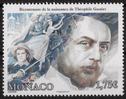 MONACO - ANNEE 2011 - THEOPHILE GAUTIER - N° 2800 - NEUF** MNH - Unused Stamps