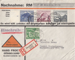 DR R-NN-Brief Mif Minr.731,732,737,714 Düsseldorf 17.5.40 Gel. Nach Kassel - Covers & Documents