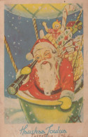 BABBO NATALE Buon Anno Natale Vintage Cartolina CPSMPF #PKG303.IT - Santa Claus