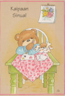 NASCERE Animale Vintage Cartolina CPSM #PBS365.IT - Bären