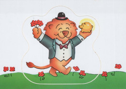 LEONE Animale Vintage Cartolina CPSM #PBS054.IT - Lions