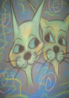 GATTO KITTY Animale Vintage Cartolina CPSM #PBQ800.IT - Cats