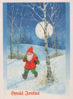 BABBO NATALE Buon Anno Natale Vintage Cartolina CPSM #PBO058.IT - Santa Claus