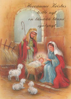 Vergine Maria Madonna Gesù Bambino Natale Religione Vintage Cartolina CPSM #PBB728.IT - Jungfräuliche Marie Und Madona