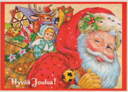 BABBO NATALE Buon Anno Natale Vintage Cartolina CPSM #PBB074.IT - Santa Claus