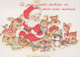 BABBO NATALE Buon Anno Natale Vintage Cartolina CPSM #PBA942.IT - Kerstman