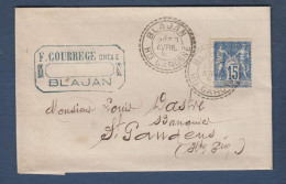 Haute Garonne -   Cachet Pointillé  De BLAJAN - 1877-1920: Periodo Semi Moderno