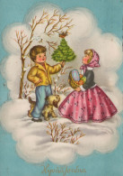 Buon Anno Natale BAMBINO Vintage Cartolina CPSM #PAY916.IT - Año Nuevo