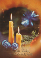 Buon Anno Natale CANDELA Vintage Cartolina CPSM #PAZ255.IT - Año Nuevo