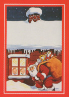 BABBO NATALE Buon Anno Natale Vintage Cartolina CPSM #PAU361.IT - Santa Claus