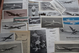 Lot De 587g D'anciennes Coupures De Presse Et Photos De L'aéronef Américain Douglas DC-8 - Fliegerei