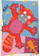 GATTO KITTY Animale Vintage Cartolina CPSM #PAM198.IT - Chats