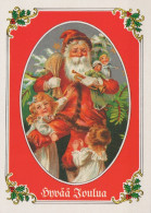 BABBO NATALE BAMBINO Natale Vintage Cartolina CPSM #PAK330.IT - Santa Claus
