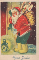 PAPÁ NOEL Feliz Año Navidad Vintage Tarjeta Postal CPSMPF #PKG300.ES - Santa Claus