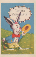 PASCUA HUEVO CONEJO Vintage Tarjeta Postal CPA #PKE197.ES - Pâques