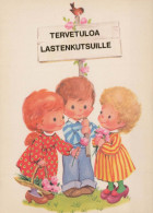 FELIZ CUMPLEAÑOS NIÑOS Vintage Tarjeta Postal CPSM #PBT884.ES - Compleanni