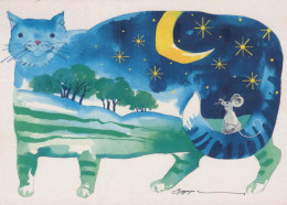 GATO GATITO Animales Vintage Tarjeta Postal CPSM #PBQ857.ES - Cats
