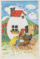 PASCUA POLLO HUEVO Vintage Tarjeta Postal CPSM #PBO813.ES - Easter