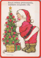 PAPÁ NOEL Feliz Año Navidad Vintage Tarjeta Postal CPSM #PBL323.ES - Kerstman