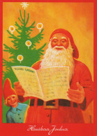 PAPÁ NOEL Feliz Año Navidad Vintage Tarjeta Postal CPSM #PBL261.ES - Kerstman