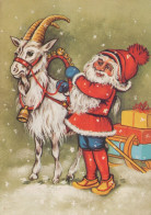 PAPÁ NOEL NAVIDAD Fiesta Vintage Tarjeta Postal CPSM #PAJ893.ES - Kerstman