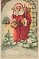 PAPÁ NOEL NAVIDAD Fiesta Vintage Tarjeta Postal CPSMPF #PAJ480.ES - Santa Claus