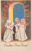 ANGE Vintage Carte Postale CPSMPF #PKG997.FR - Angels