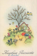 PÂQUES POULET ŒUF Vintage Carte Postale CPA #PKE448.FR - Easter