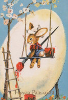 PÂQUES LAPIN Vintage Carte Postale CPSM #PBO376.FR - Easter