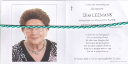 Elisa Leemans-Van Moer, Wemmel 1926, 2013. Foto - Esquela