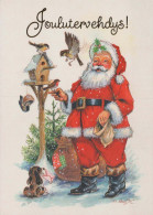 PÈRE NOËL Bonne Année Noël Vintage Carte Postale CPSM #PBL518.FR - Kerstman