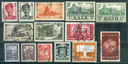 Sarre Lot De Timbres Sujets Divers Entre 1939 Et 1957   Oblitérés - Used Stamps