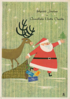 PÈRE NOËL NOËL Fêtes Voeux Vintage Carte Postale CPSM #PAJ894.FR - Santa Claus