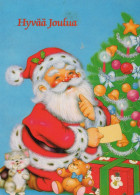 PÈRE NOËL NOËL Fêtes Voeux Vintage Carte Postale CPSM #PAJ549.FR - Santa Claus