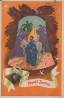 ÁNGEL NAVIDAD Vintage Antiguo Tarjeta Postal CPA #PAG641.ES - Angels