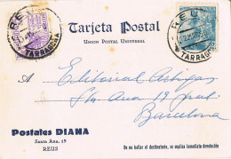 54981. Tarjeta Privada REUS (Tarragona) 1950. Auxilio Victimas Guerra. Talleres Y Postales Diana - Brieven En Documenten